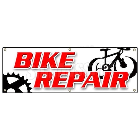 Signmission BIKE REPAIR BANNER SIGN bicycle shop repair rental cycle helmet B-72 Bike Repair